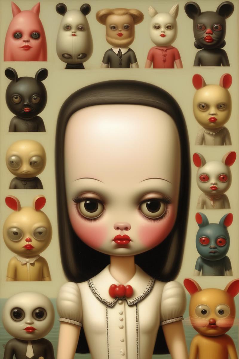 00154-68225212-_lora_Mark Ryden Style_1_Mark Ryden Style - mid century modern style art, kischy style rubber face animals, retro 1940’s style a.png